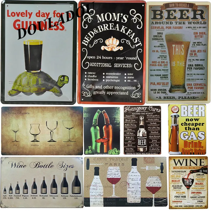 

[Douladou] GUINNESS Wall Sticker Bar Funny Crafts Sticker Mom's Breakfast Shop Pub Club Bar Hotel Poster Desk Decoration20x30CM