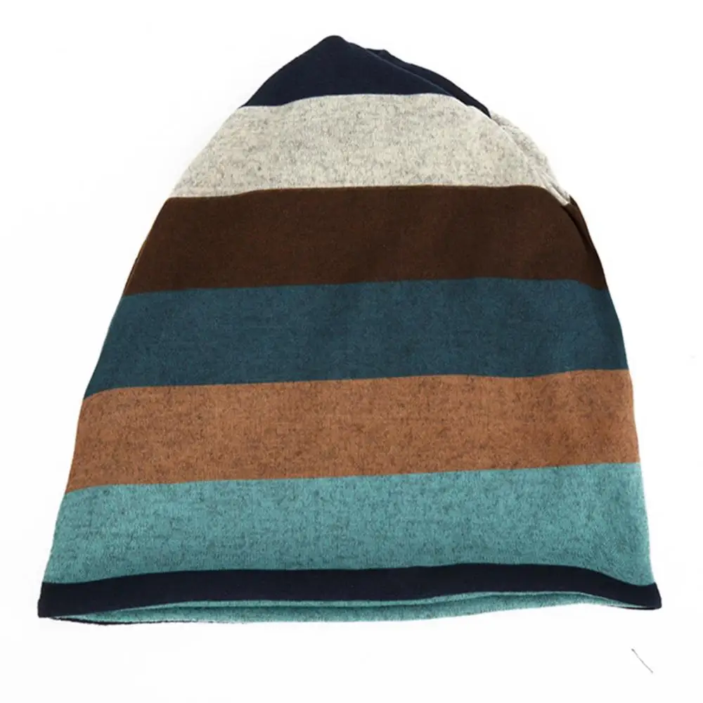 

50% Wholesales Unisex Striped Slouchy Baggy Beanie Hat Warm Autumn Winter Hip Hop Skull Caps