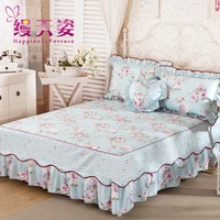 cotton bed skirt single piece pure cotton bedspread korean style bed sheet bedspread 1 5 m1 8 m mattress protective cover