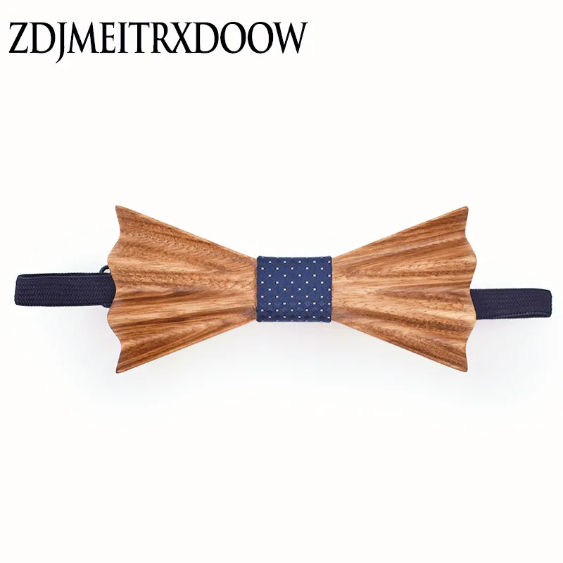 Горячая Мода 3D W Тип Мужской деревянный галстук бабочка событие для мужчин шеи