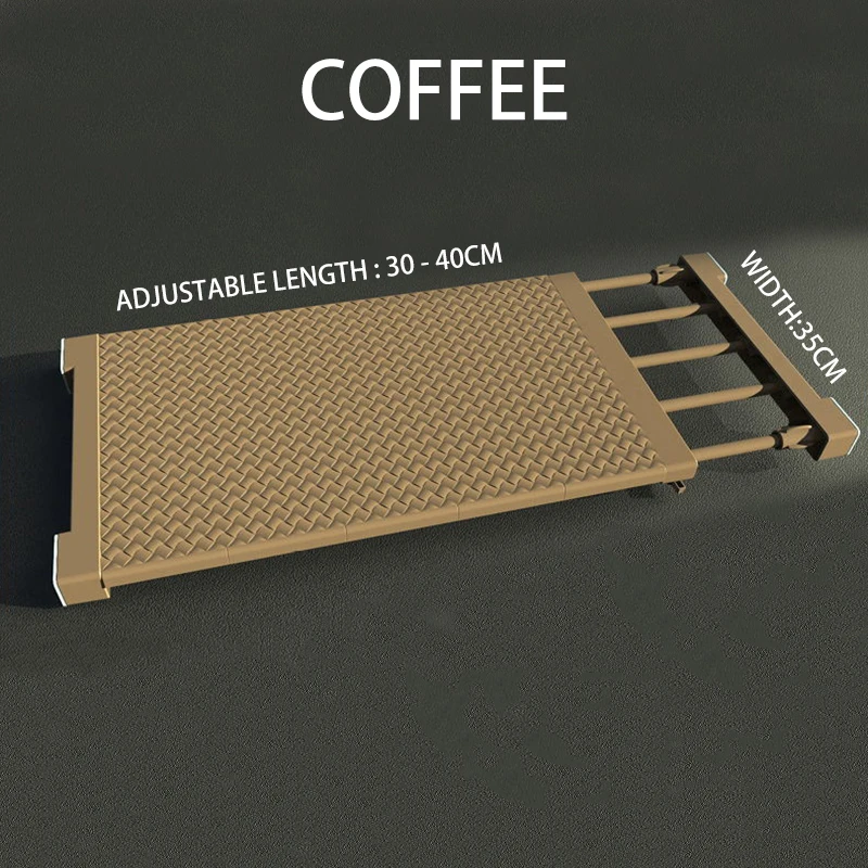 Coffee 30-40cm 35cm 35 см ширина выдвижной шкаф Органайзер полка Регулируемый Кухонный Шкаф держатель для хранения вешалка для шкафа шкаф Органайзер полка - Цвет: Coffee 30-40cm 35cm