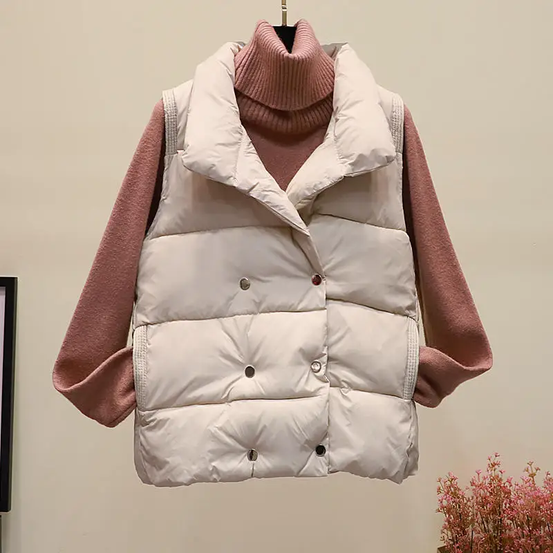 7 Vest Новая осенняя и зимняя женская пуховая хлопковая жилетка, без рукавов теплый утепленный жилет женская верхняя одежда Свободный жилет пальто для женщин Q1843 - Цвет: 7 Vest