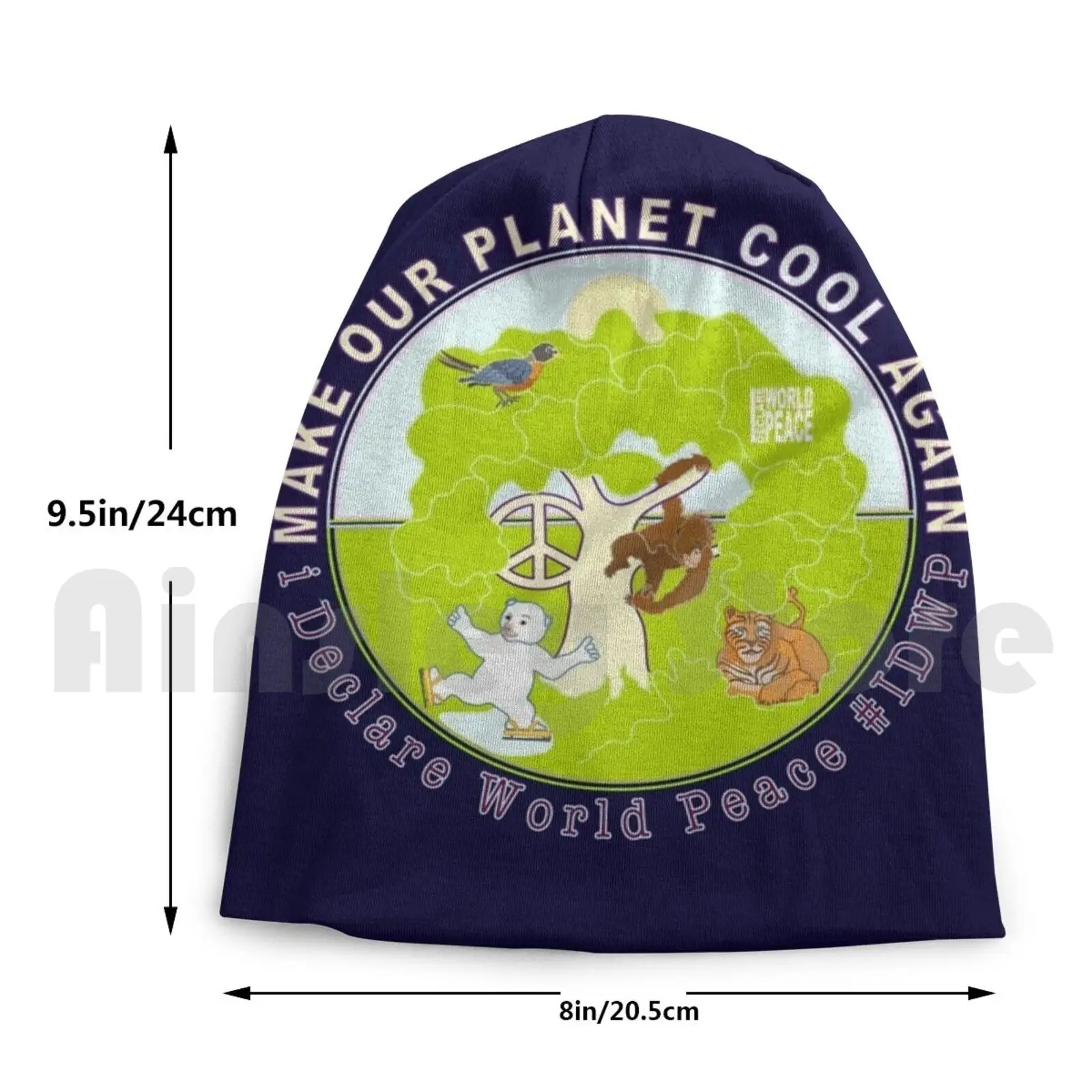 

#idwp Make Our Planet Cool Again. Ideclareworldpeace.org Beanies Knit Hat Hip Hop Idwp I Declare World Peace Make