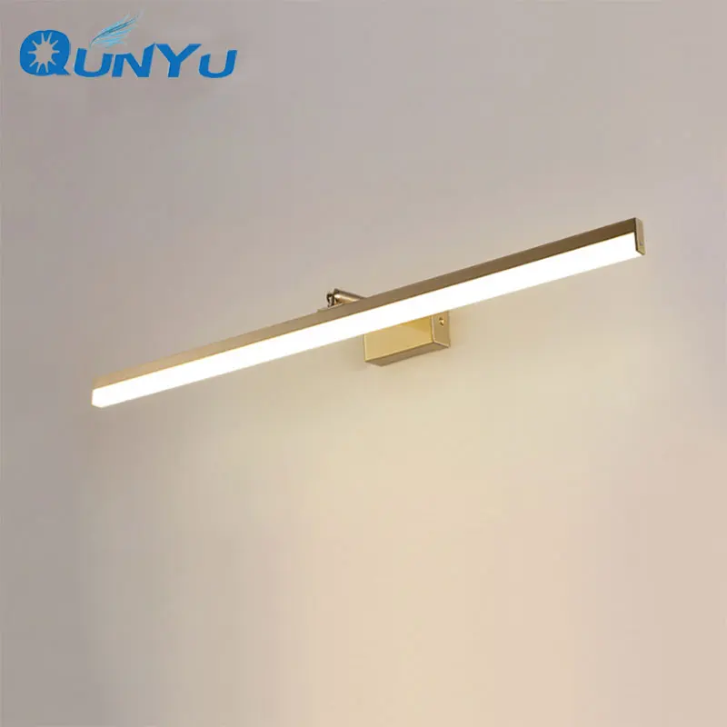 Зеркало для ванной комнаты светодиодная американская медная лампа Европейский