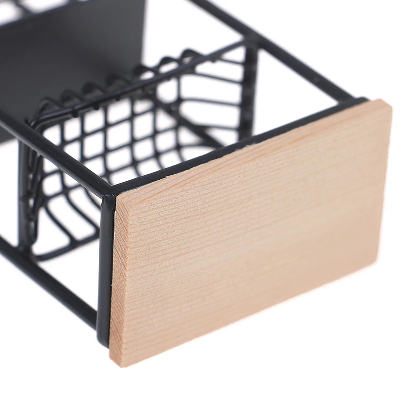 Аксессуары для кукольного домика 1:12 мини черный кухонный боковой шкаф