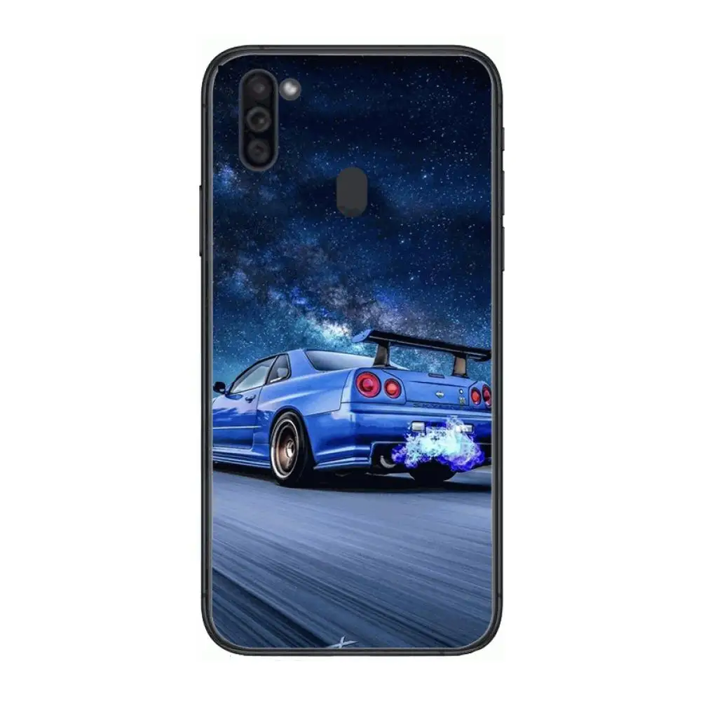 

JDM Tokyo drift sports car Mobile Phone Case Hull For Samsung Galaxy M 10 20 21 31 30 60S 31S Black Shell Art Cell Cover TPU