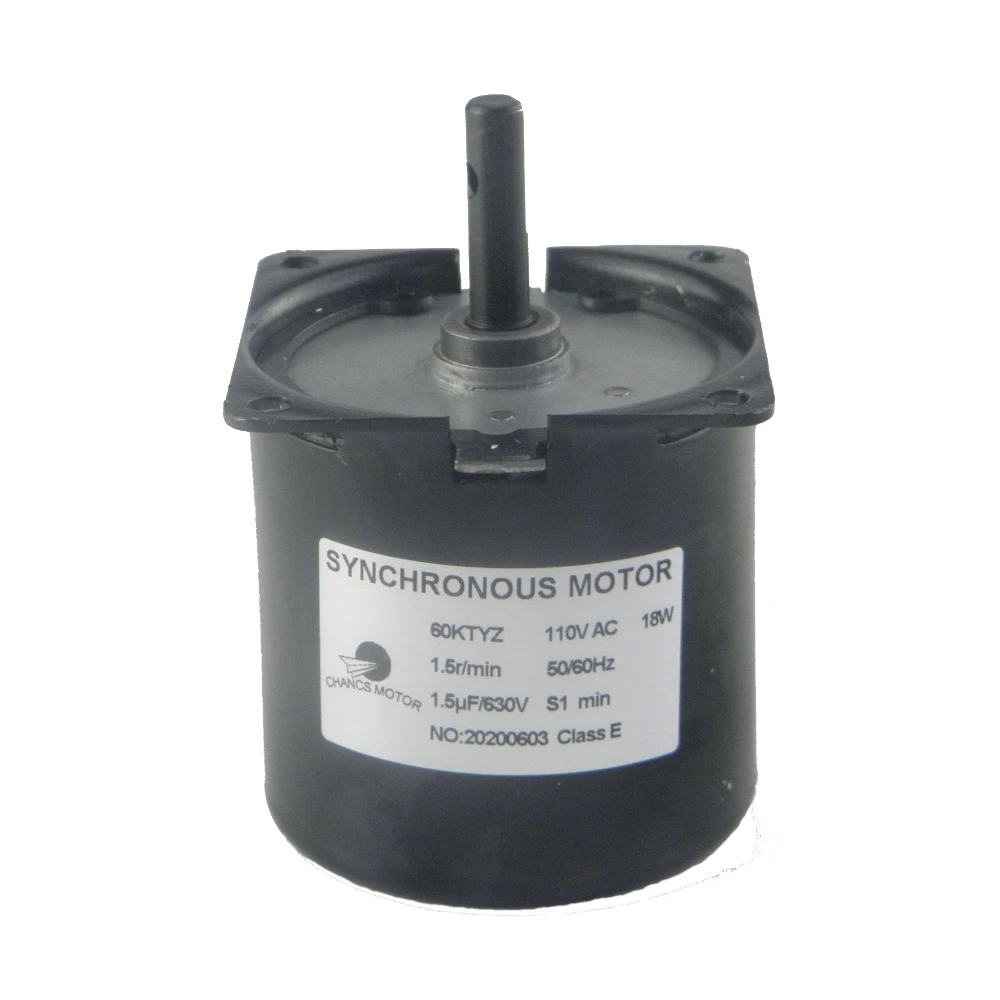 CHANCS 60KTYZ AC синхронный двигатель 110V 1 5 RPM низкий уровень шума Электрический мотор