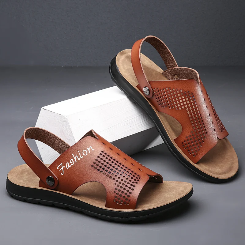

Summer Flat Men's Sandals Breathable Men's Beach Shoes Wedge Open Toe Casual Shoes for Men Flip Flop Zapatillas Hombre