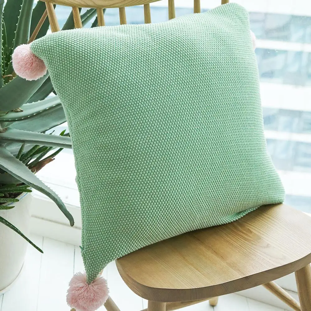 Наволочка Ретро Стиль Вязаная Шерстяная наволочка coussin диван Waits декоративные