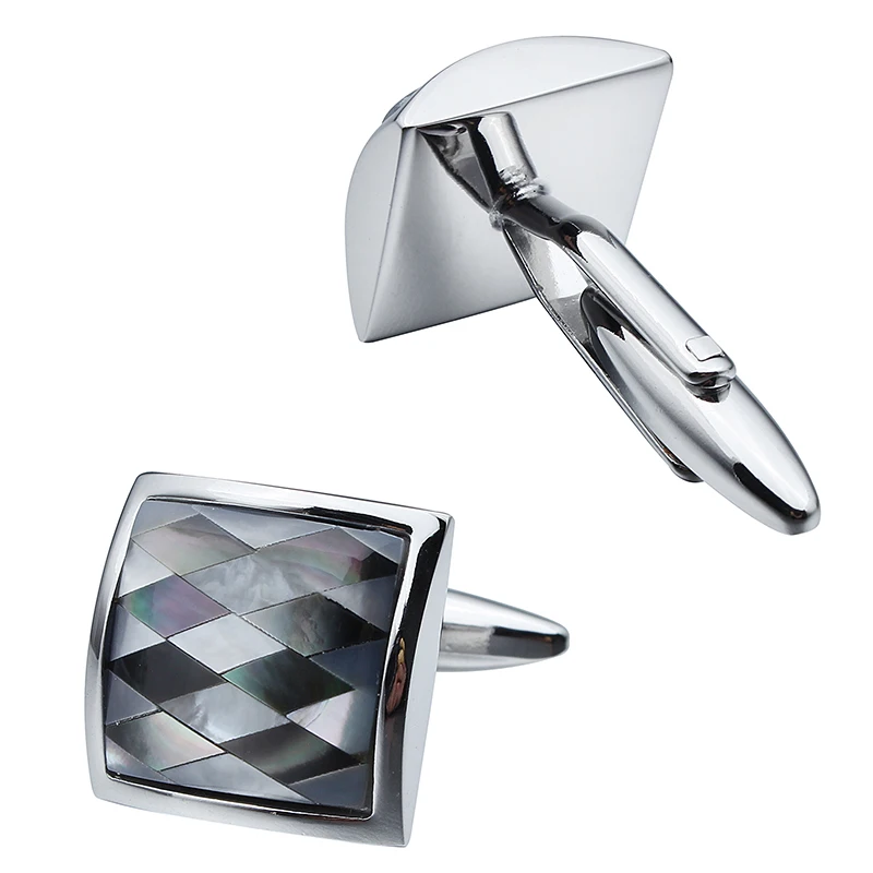 Colorful Pearl Shell Connected by Hand Men's Cuff links Jewelry French Shirts For Manufacturer Wholesale Cufflinks | Украшения и