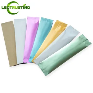 100 шт., разноцветные пакеты из алюминиевой фольги с открытым верхом