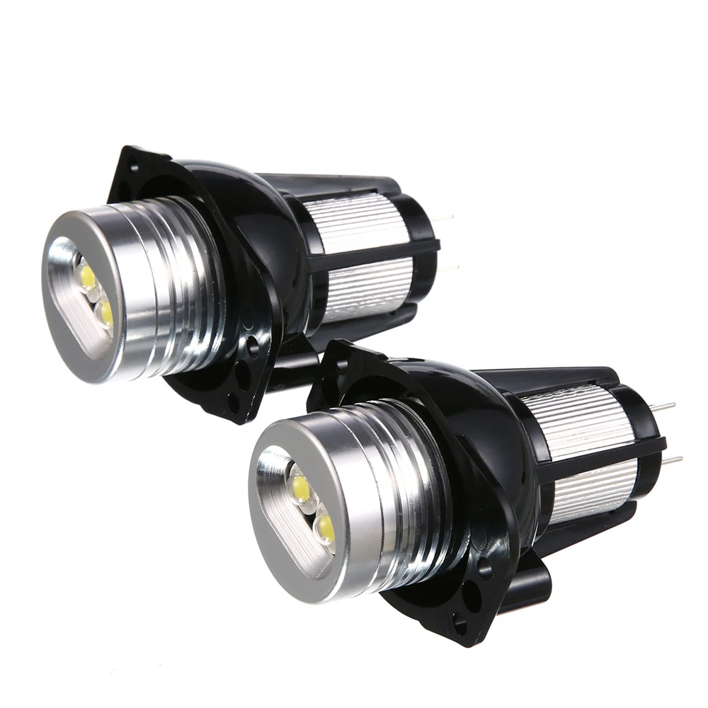 

Автомобильный Фонарь E90, 2 шт., ангельские глазки, кольцо Ореола, светодиодсветильник лампа 6 Вт, габаритная лампа, ксеноновая белая лампа для ...