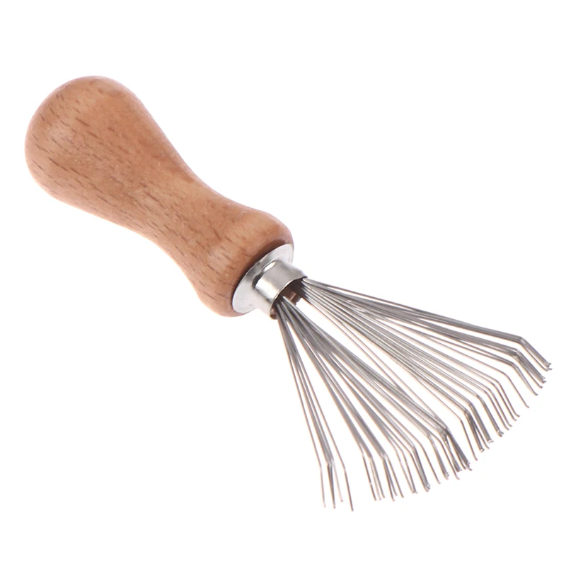 

1PC Wooden Comb Cleaner Handle Embeded Tool Delicate Cleaning Removable Hair Brush Comb Cleaner Tool