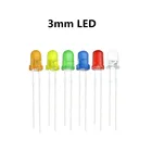 100 шт.лот F3 ультра яркий 3 мм круглый прозрачный зеленыйжелтыйсинийбелыйкрасный светодиодный светильник излучающий диод Dides Kit