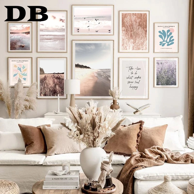 

Nature Scenery Poster Wall Art Canvas Painting Nordic Grass Flower Picture Home Decor Abstract Print For Living Room Art Design