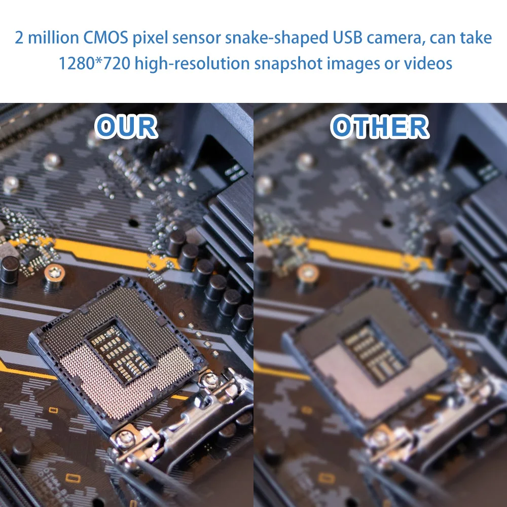 

10M 7 mm lens Camera Endoscope HD IP67 1M 2M 5M Hard Tube Micro USB Type-C Borescope Video Inspection for Android Endoscope