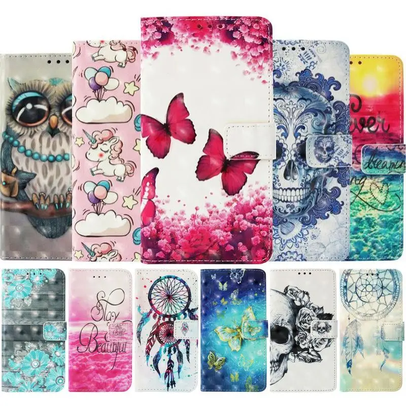 Совы бабочки чехол-портмоне с откидной крышкой для Samsung Galaxy S20 ультра M11 M31 M80S A01 A11