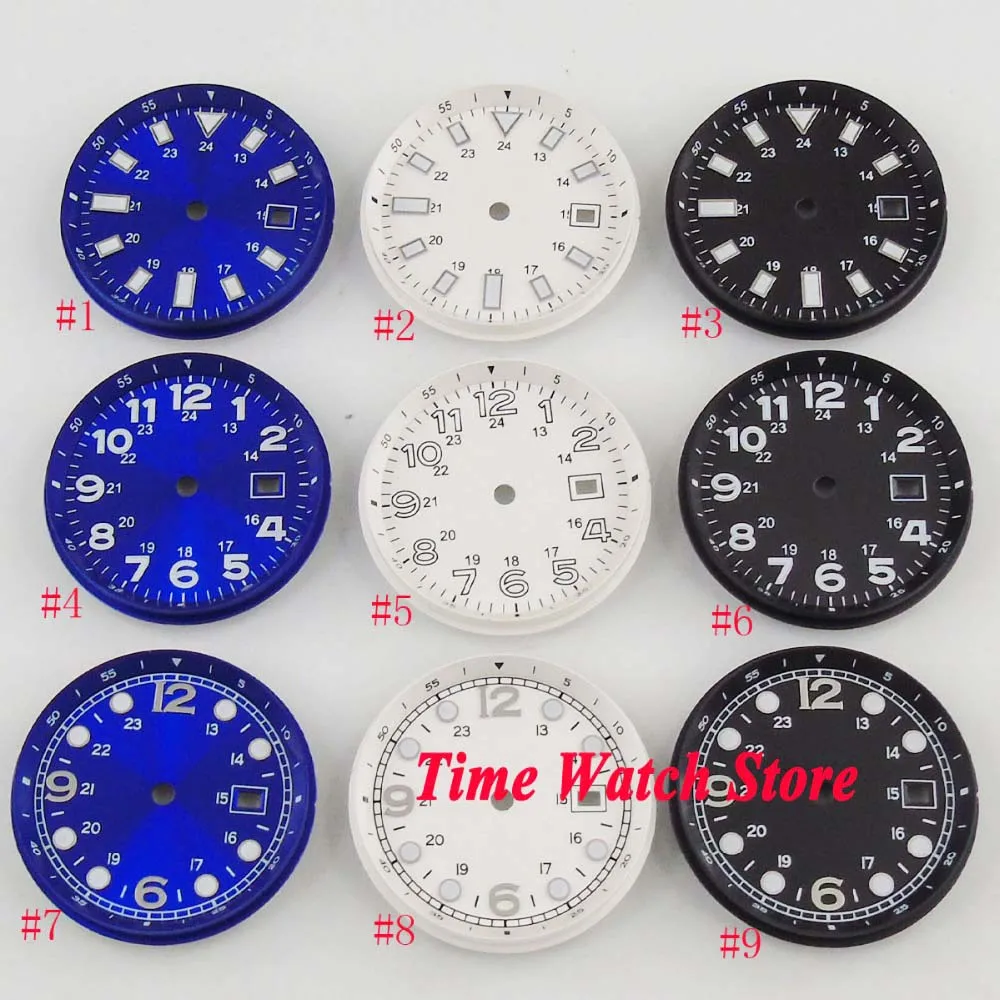 Высококачественный циферблат для часов 33 мм запчасти стекла даты подходит ETA 2824