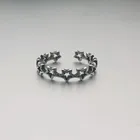 Модные открытые кольца серебряного цвета в стиле ретро с несколькими звездами для женщин, милые подарки, женские кольца, SR303