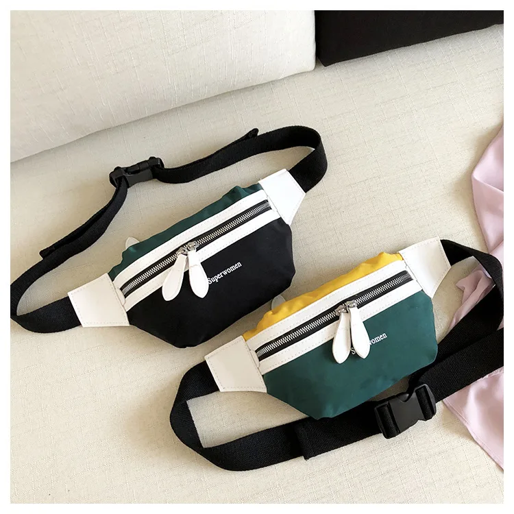 

2020 new fashion fashion contrast small waist bag shoulder bag Korean version versatile messenger bag