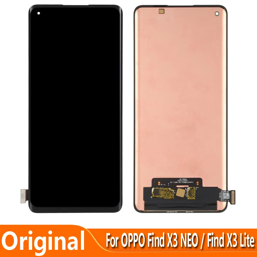 Original AMOLED Display For OPPO Find X3 Neo CPH2207 LCD Touch Screen Digiziter Assembly For OPPO Find X3 Lite CPH2145 Display