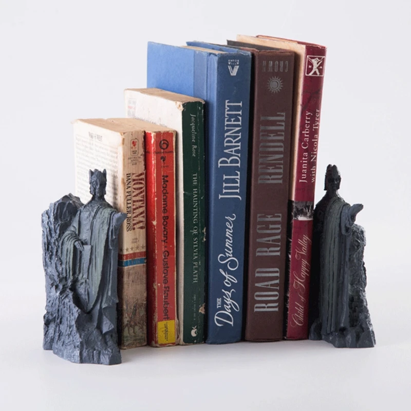 

1 Pair Resin Book Ends Art Sculptures Retro Bookends for Book Shelves Book Ends for Home Office Book Shelf Holder