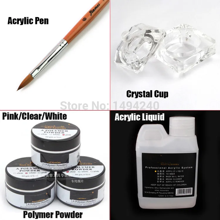 Фотоакриловый набор 6 шт./компл. 120 мл Акриловая жидкость + фотоакриловая пудра