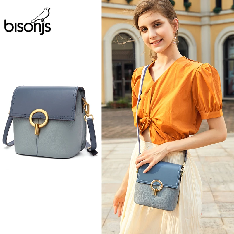 Сумка на плечо BISONJS B1669 женская кожаная роскошная маленькая сумочка дизайнерский