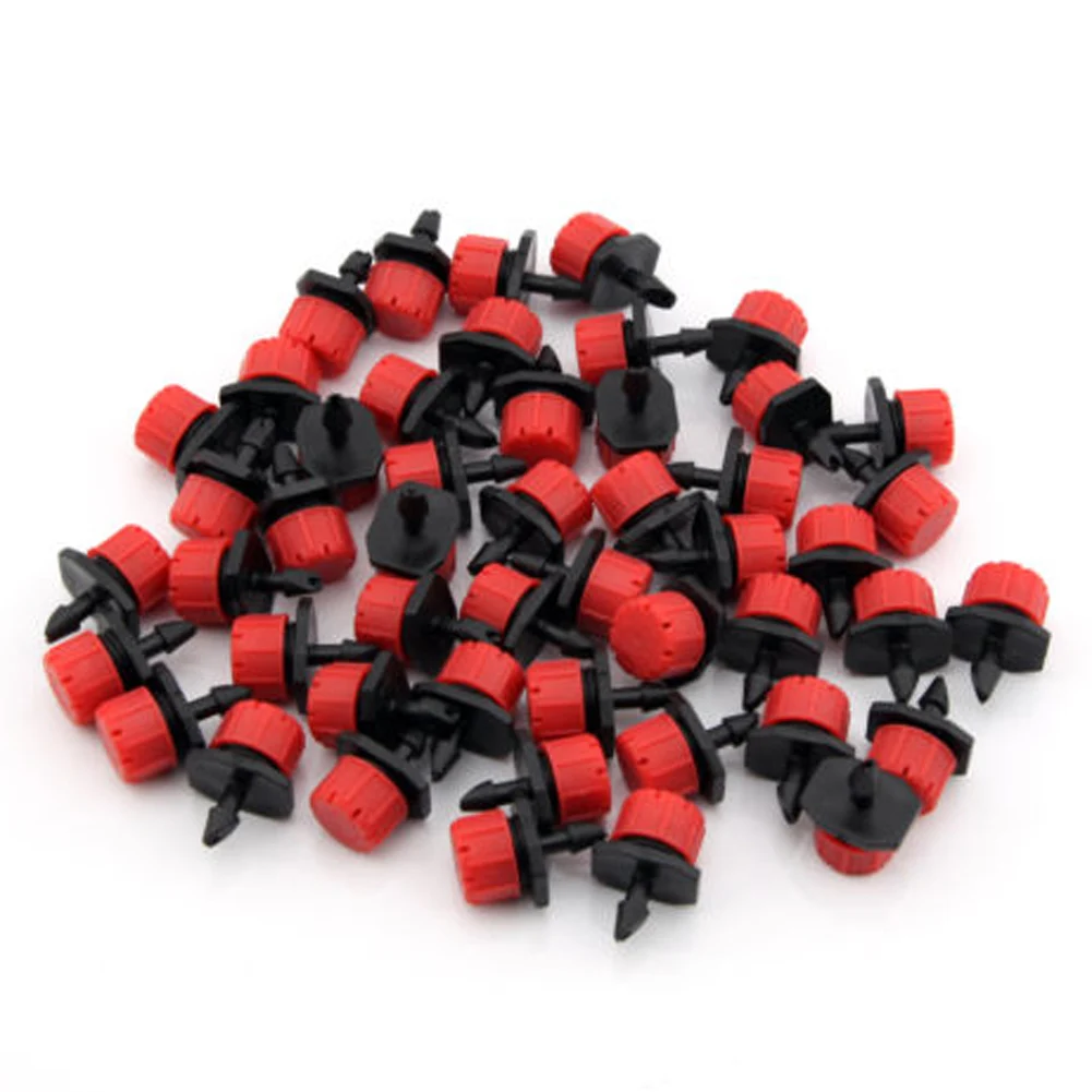 

100pcs Adjustable Micro Flow Dripper Garden Irrigation Misting Micro Flow Water Dropper Head Sprinkler Head Garden Sprinklers