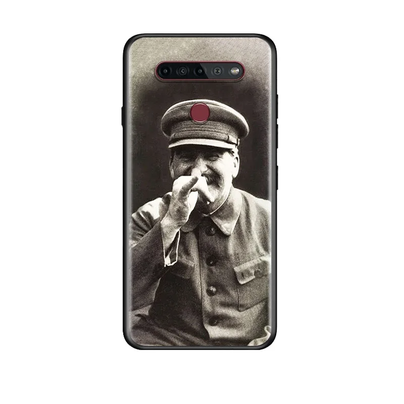 

Stalin Soviet Union For LG G8 V30 V35 V40 V50 V60 Q60 K40S K50S K41S K51S K61 K71 K22 ThinQ 5G TPU Silicone Black Phone Case