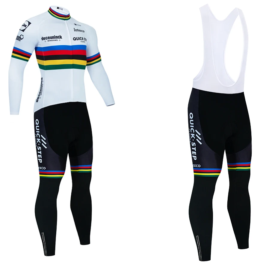 

2022 Quickstep Cycling Team Jersey Bike Maillot Winter Sportswear 20D Ropa Ciclismo Thermal Fleece Bicycle Clothing Uniform