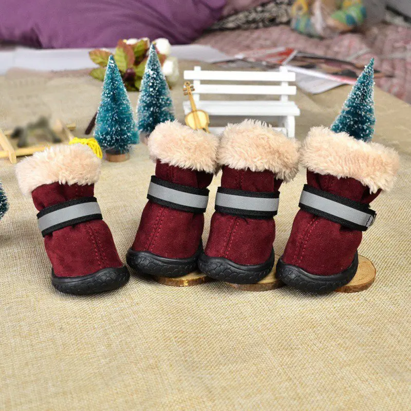 Обувь для домашних питомцев зимние ботинки дизайнерская мягкая удобная