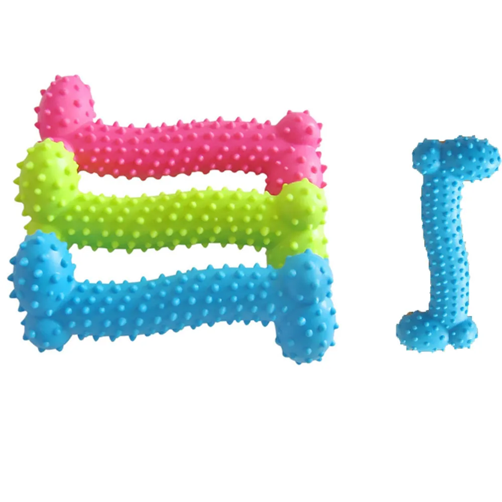 

Pet Dog Toys Resistant To Bite Bone Dog Puppy Molars Rubber Ball Play For Teeth Training Thermal Plastic Rubber TPR