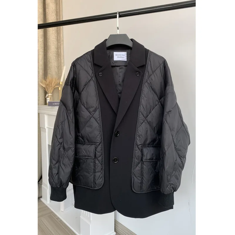 

Winter New Cotton Padded Jackcet Women Two-piece Coat Korean Loose Fashion Thickened Cotton Padded Jacket Fashion Warm Coat