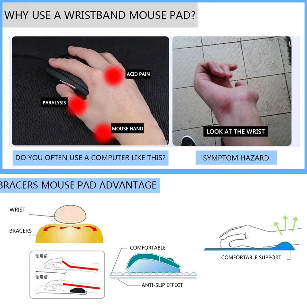 Новый 3D милый аниме Коврик Для Мыши Эргономичный мягкий силиконовый гель Аниме