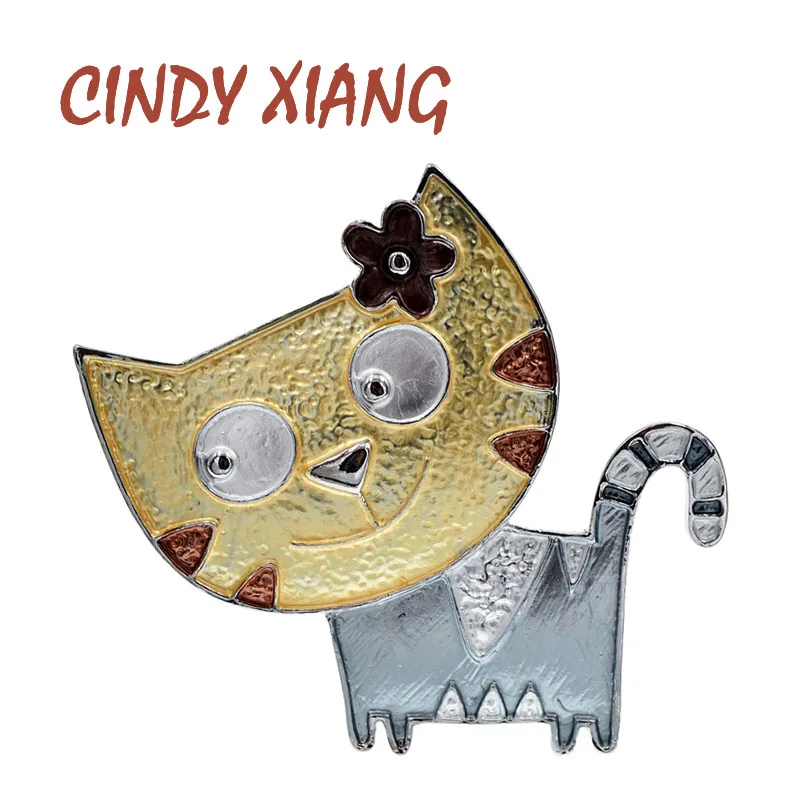 CINDY XIANG эмалированные броши кошки для женщин булавка в виде котенка ювелирное