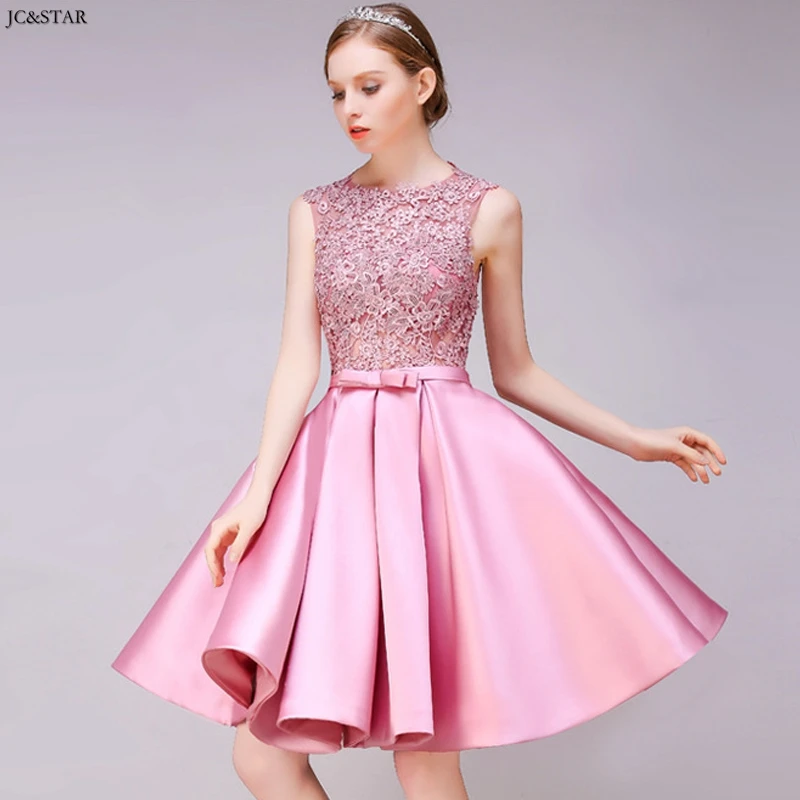 Пыльно-розовое шампанское красное для подружек невесты короткое атласное