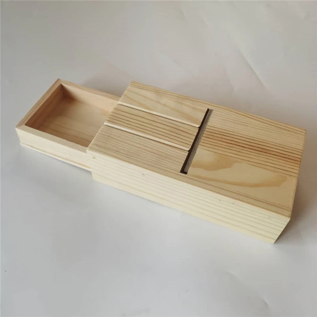 

Wood Soap Candles Loaf Cutter Mould Beveler Planer Soap Making Trimming Mold Cutting Tools with Storage Drawer Box Organziers