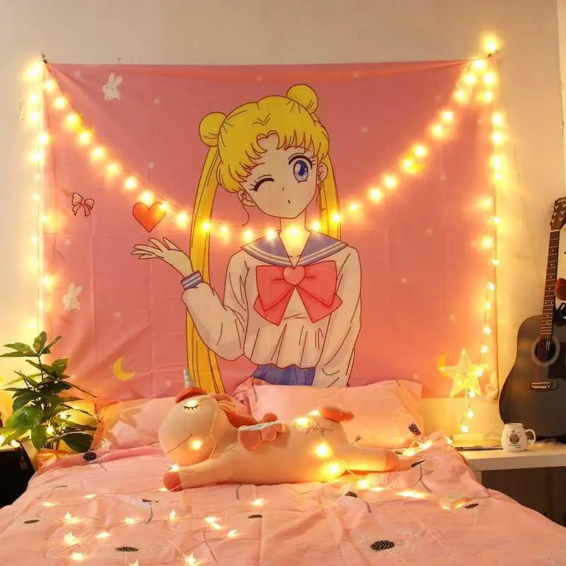 Гобелены аниме настенная подвеска Принцесса Tsukino Usagi гобелен коврики для йоги