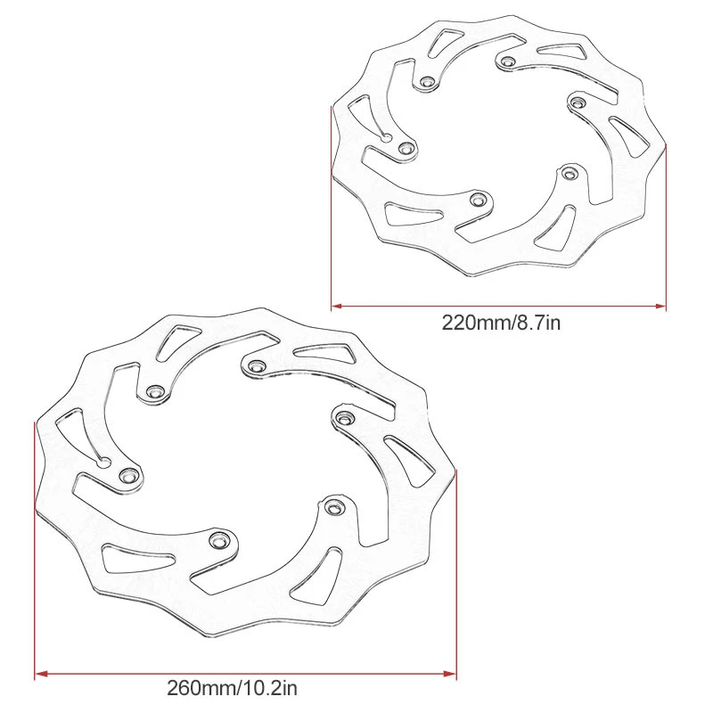 Аксессуары для мотоциклов 260/220 мм передние и задние тормозные диски роторы KTM125 200
