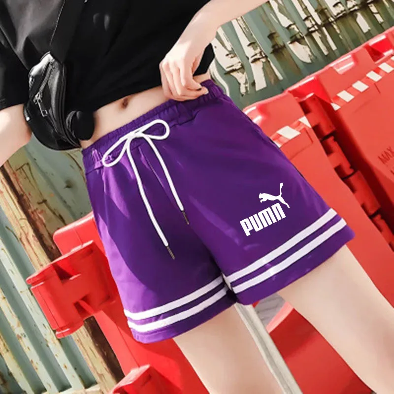 

Summer Female Casual Sports Short Pants Gym Workout Waist Running Jogging Short Splicing