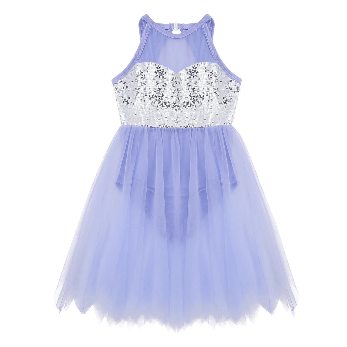 ChicTry/Детское трико без рукавов с блестками для гимнастики Сетчатое платье пачка