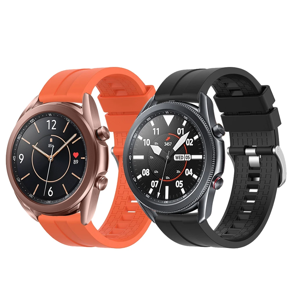 

strap For Samsung galaxy watch 3 Silicone Sport 41mm 45mm Strap High Quality Bracelet for S3 Classic & Frontier watchbands