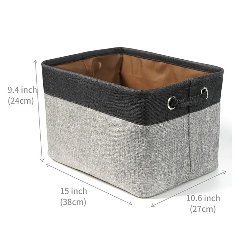 

Cotton Linen Foldable Storage Box Sturdy Fabric Storage Basket Cube for Desktop Clothes Toy Organizer Home Closet Sundries Boxes