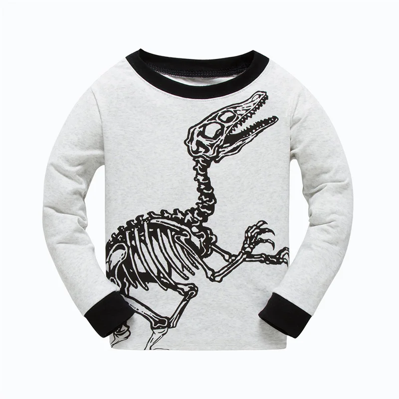 Новая детская одежда для сна с длинными рукавами детские пижамные комплекты