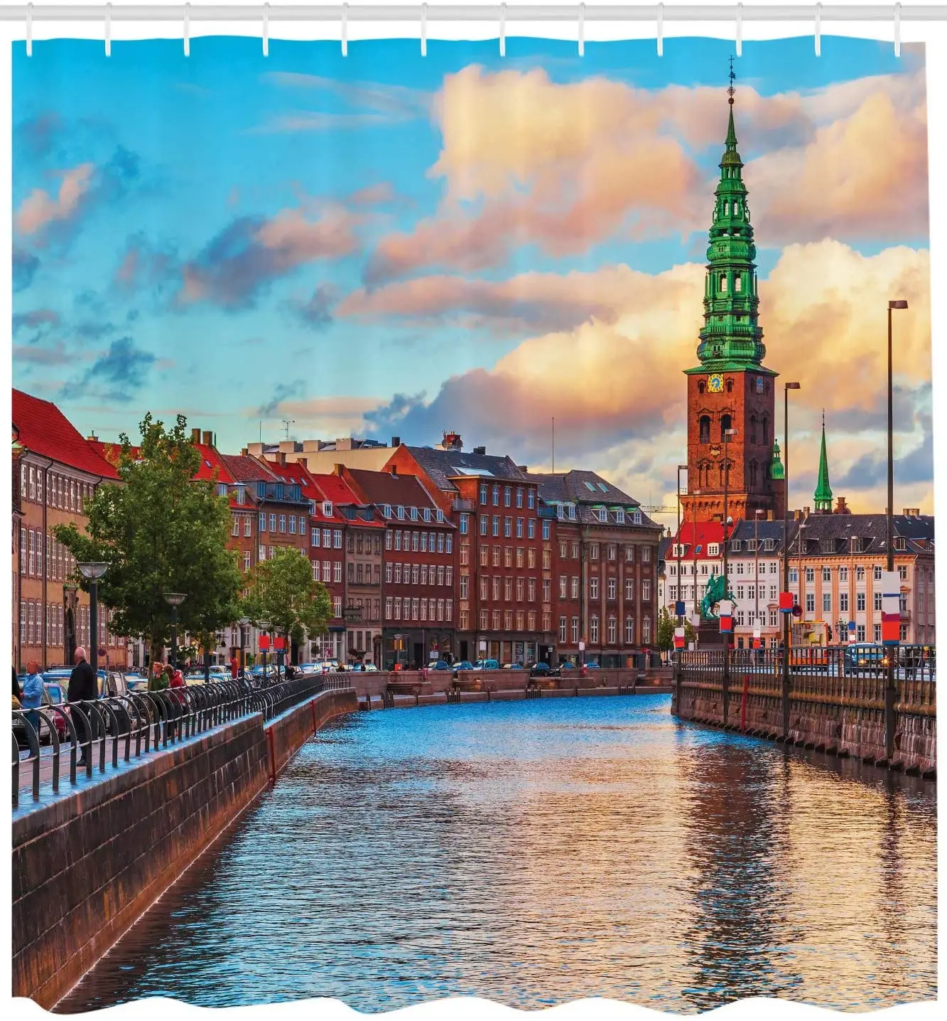 Европейская Водонепроницаемая шторка для душа сценический Летний Закат