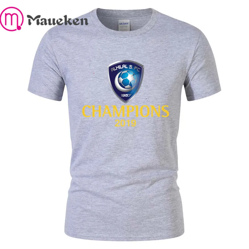 Al Hilal Al-Hilal champions, забавная Мужская футболка, модная, хлопок, хип-хоп футболка, топы, футболки, брендовая одежда - Цвет: 1