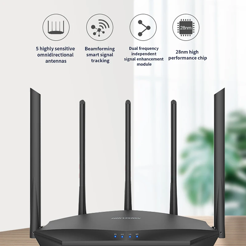 HIKVISION DS 3WR12 E гигабитный двухдиапазонный беспроводной маршрутизатор AC1200 с