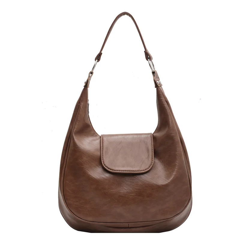 

Vintage PU Leather Shoulder Bags for Women 2021 High Capacity Hand Women's Bag Lady Winter Branded Trending Handbags and Purses