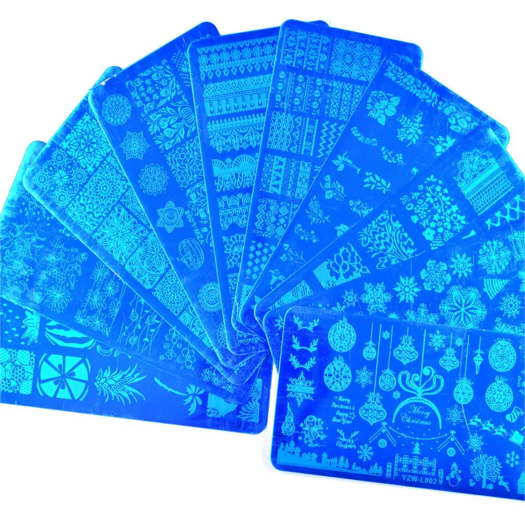 LCJ 2020 кружевные пластины для стемпинга ногтей с изображением цветов животных